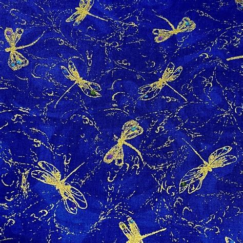 timeless treasures fly by night dragonflies mini metallic royal fabric|Fly by Night Timeless Treasures Fabric .